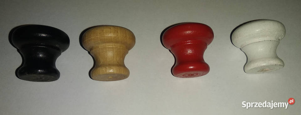 Drewniane uchwyty gałki do mebli inny kolor Czechowice-Dziedzice