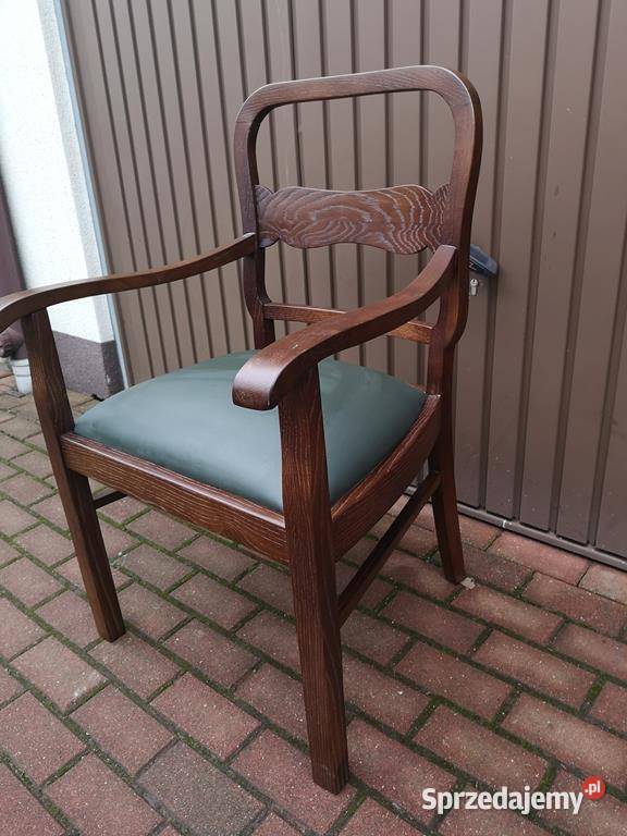 Stary Fotel Krzesło ARTDECO Dębowy Gabinetowy Swarzędz