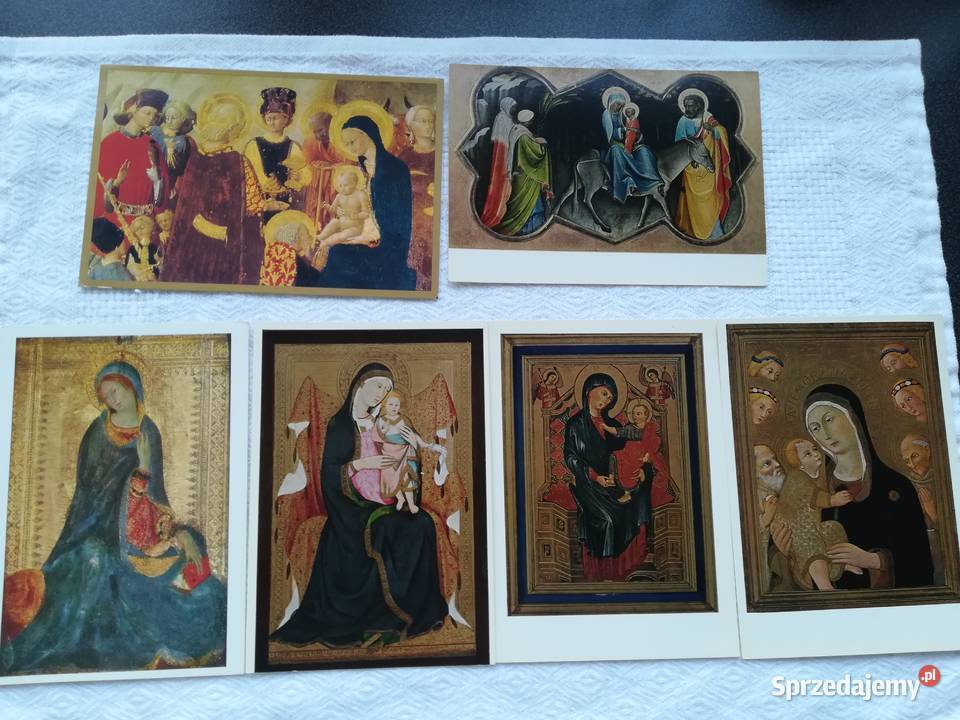 zestaw kartek z Madonnami historia sztuki sztuka Pozostałe Gdańsk