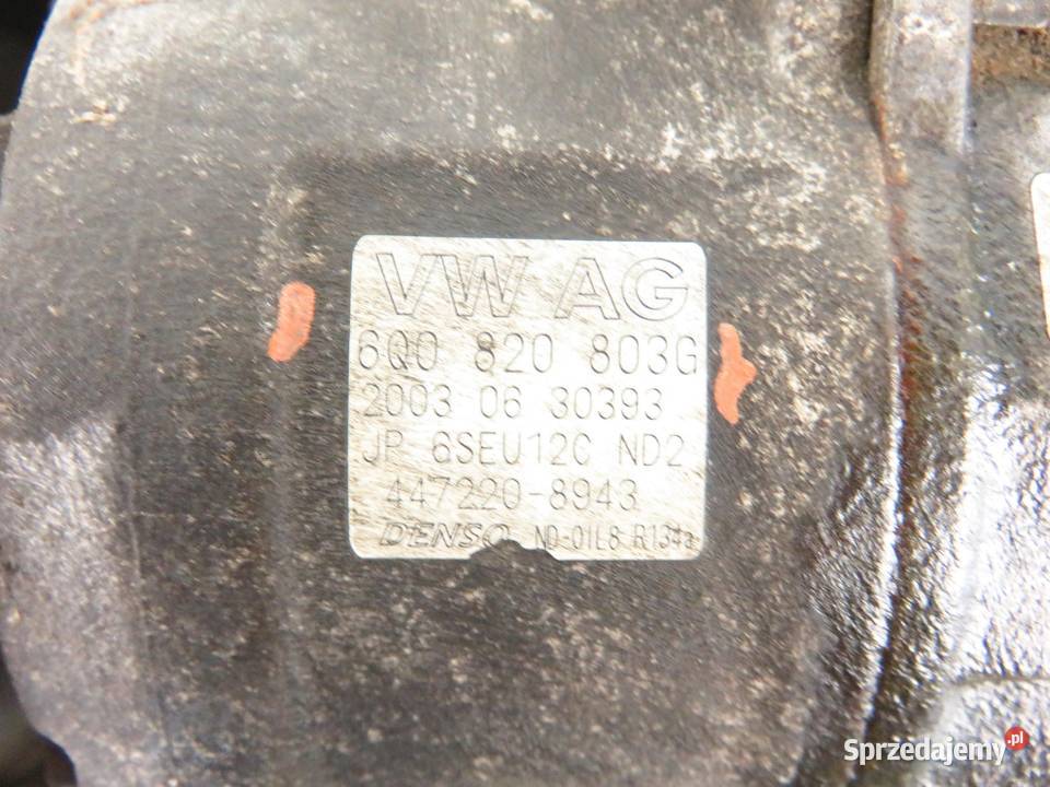 KOMPRESOR KLIMATYZACJI VW POLO 9N 12 6Q0820803G Kompresory klimatyzacji