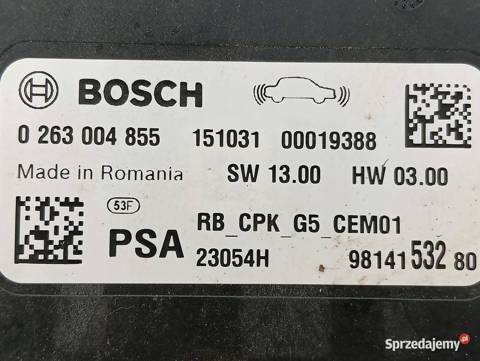 MODUŁ PDC PARKOWANIA 0263004855 Peugeot 2008 I