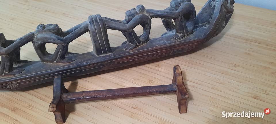 Ozdoba drewniana z Bali Wioślarze Dekoracje i ozdoby