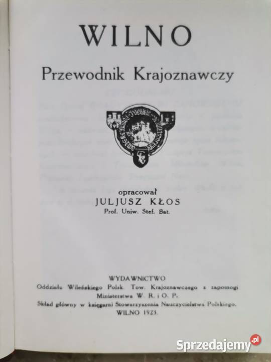 Wilno Jerzy Remer Wilno Juljiusz Kłos Rok wydania 1934