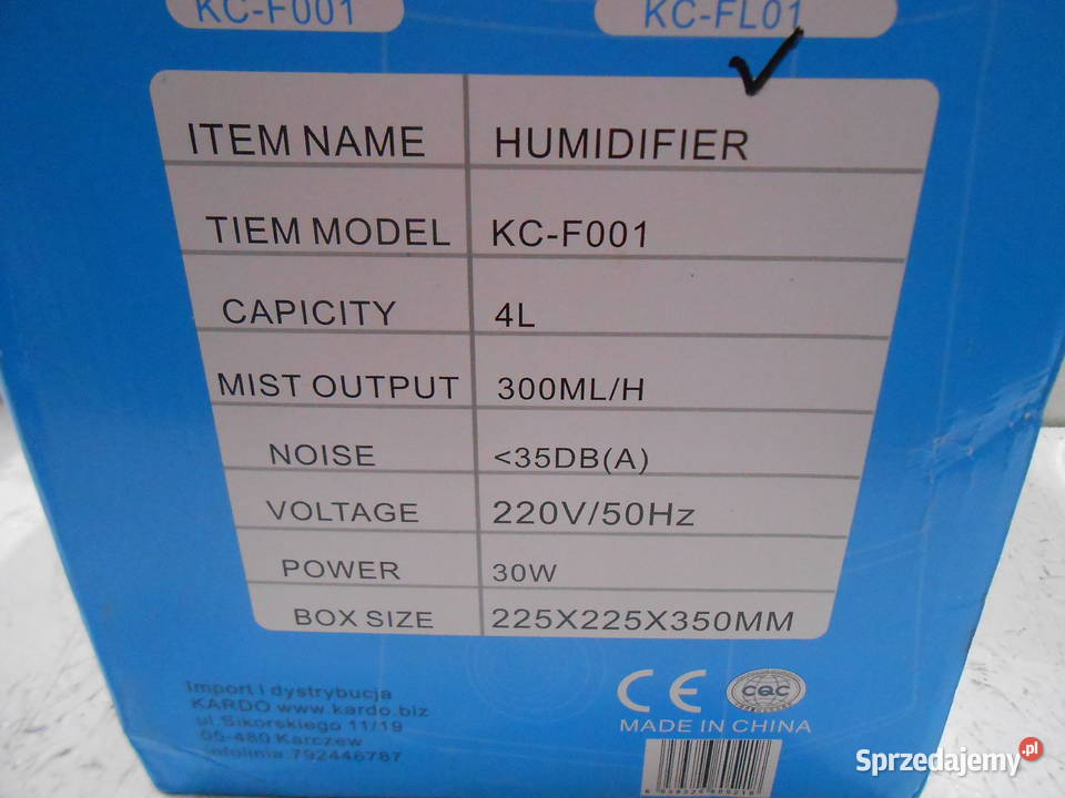 Nawilżacz Ultradźwiękowy Misty śląskie Katowice