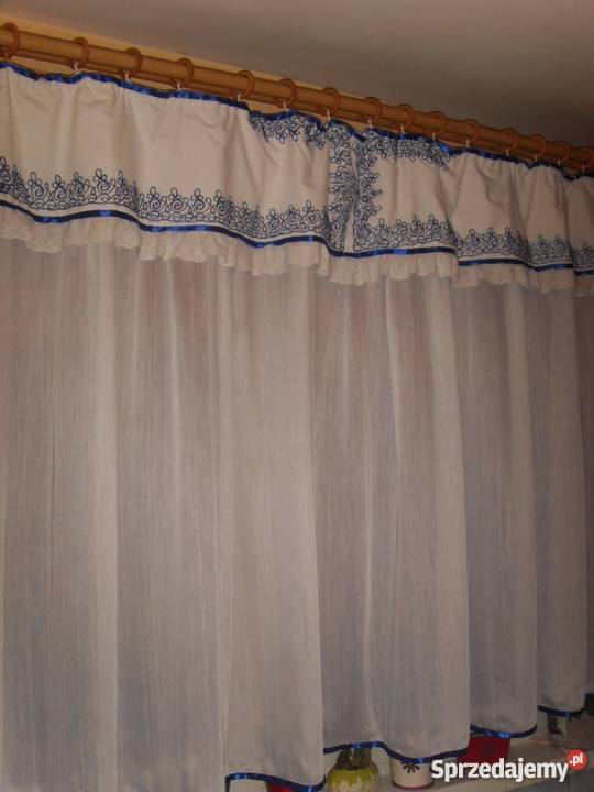 FIRANKA Z FALBANĄ ORYGINALNA HAFT WYSTRÓJ OKNA Wrocław