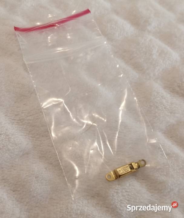 Zapięcie wsuwane do łańcuszka 3x4x17mm złoty Biżuteria - półprodukty śląskie Czeladź