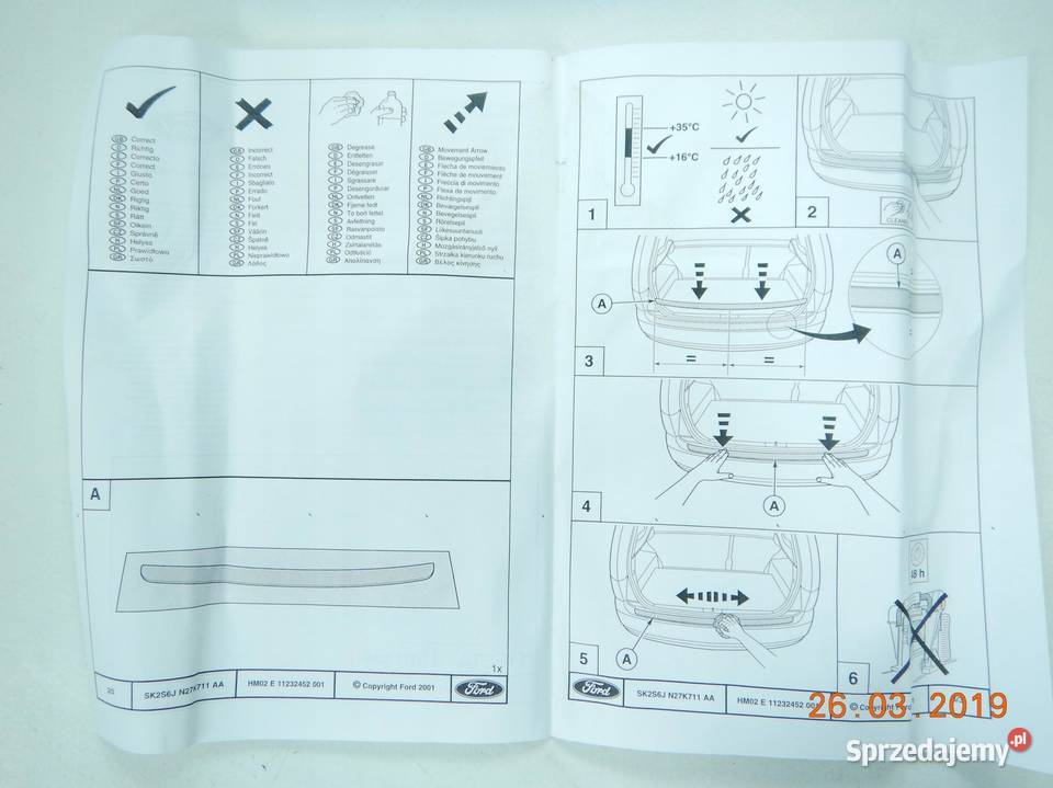OSŁONA LISTWA ZDERZAKA TYŁ FIESTA 0112 FUSION Listwy i nakładki lubelskie