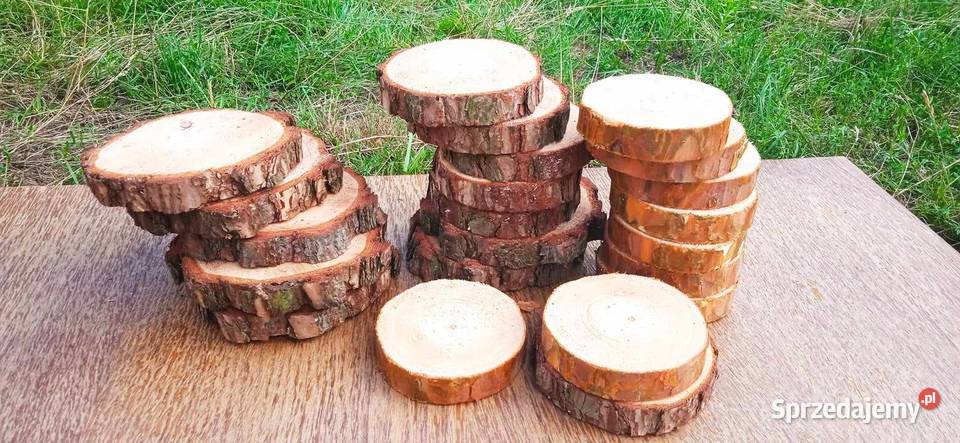 Plastry drewna 60sztuk 1015 krążki drewniane Pozostałe dolnośląskie