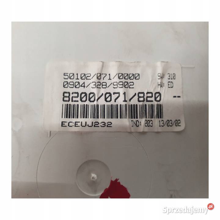 LICZNIK ZEGARY 8200071820 Renault Megane I Chełm