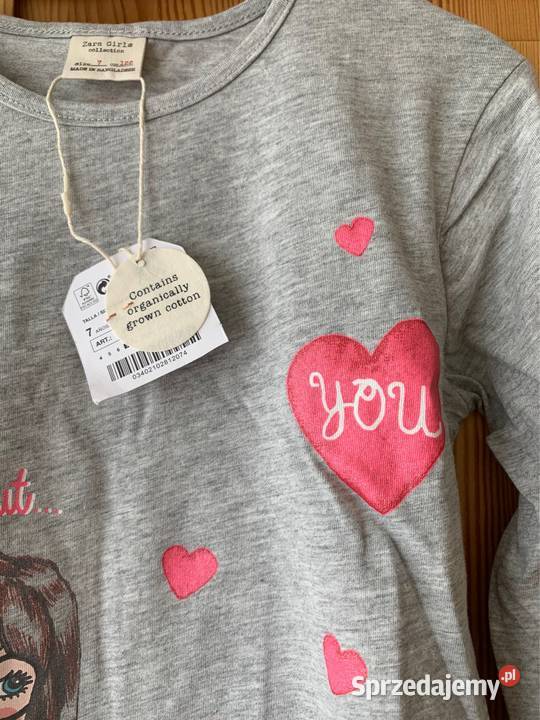 Zara Girls 7 lat bluzka bawełna nadruk 7 lat+