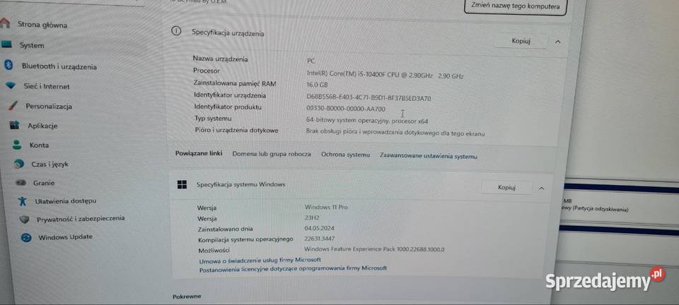 Komputer gamingowy RTX 3060TI stan nowy sprzedam