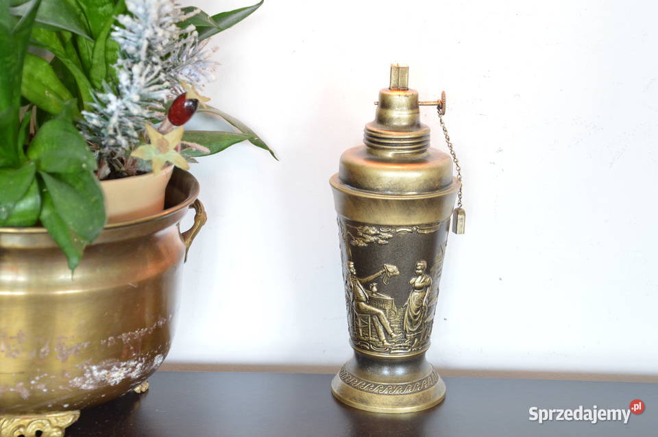 piękna cynowa LAMPA NAFTOWA olejowa stara Jastrzębie-Zdrój sprzedam