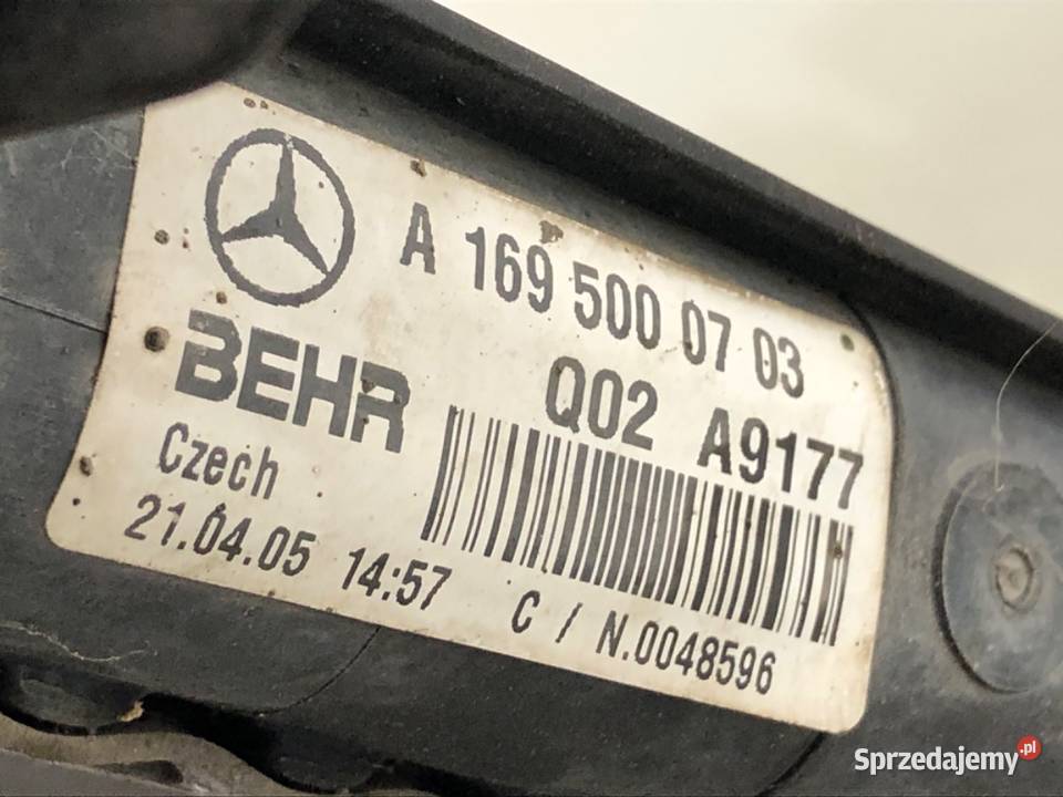 CHŁODNICA WODY MERCEDES W169 20 109 A1695000703 podkarpackie sprzedam