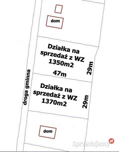 Niesamowita działka z WZ Lubenia 14ar 1370m2 sprzedam