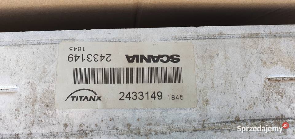 SCANIA R S INTERCOOLER CHŁODNICA POWIETRZA Części Bieleń sprzedam