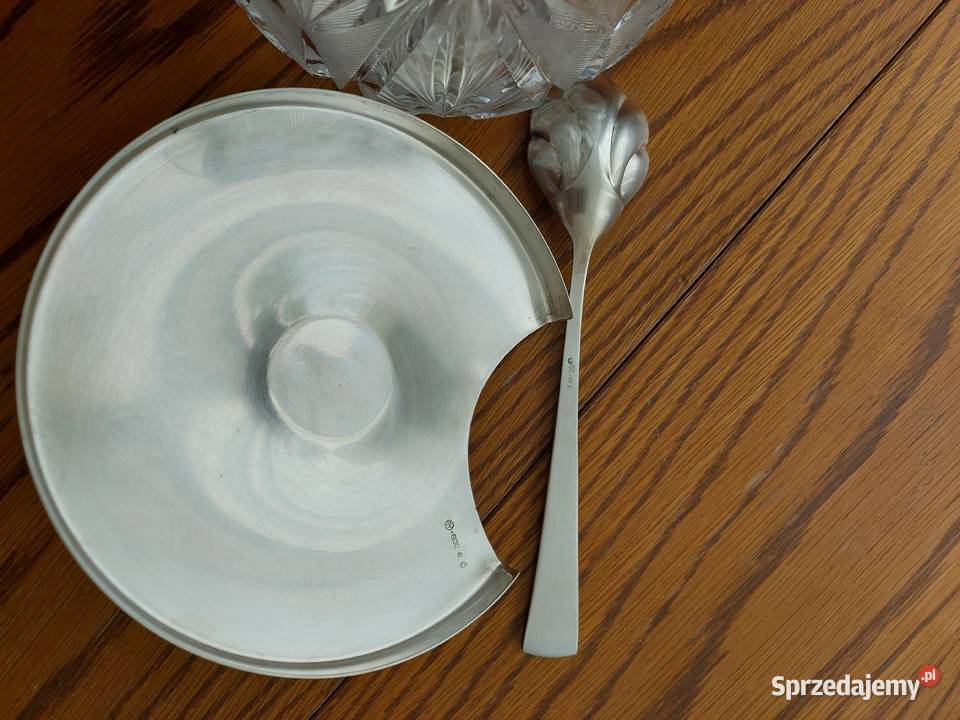 Cukiernica kryształowa ze srebrną pokrywą Legnica sprzedam