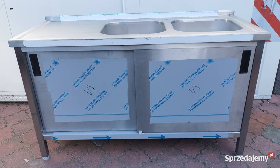 Zlew gastronomiczny 2komorowy 140x60x85 Rawicz