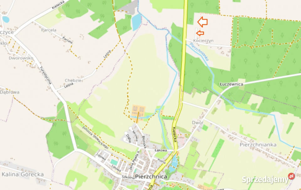 25 Kielc uzbrojona w otoczeniu lasów Grunty i działki Szczecno