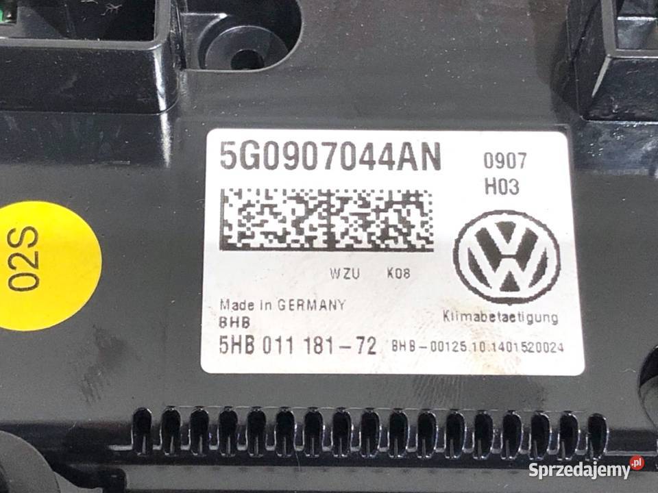 PANEL STEROWANIA NAWIEWU VW GOLF VII 5G0907044AN