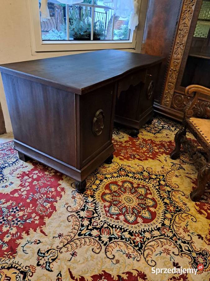 Biurko dębowe okres międzywojnia Myślibórz