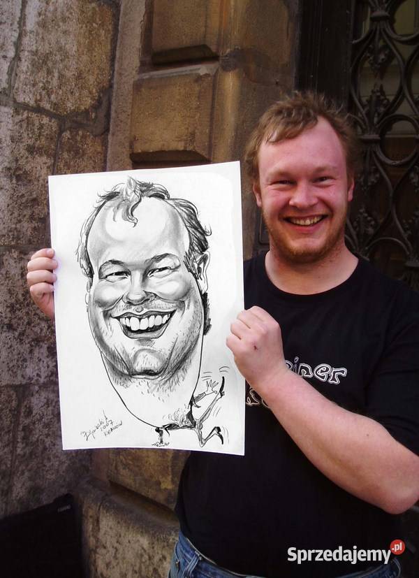 Atrakcja na Wigilię firmową 2019 Karykaturzysta Kraków