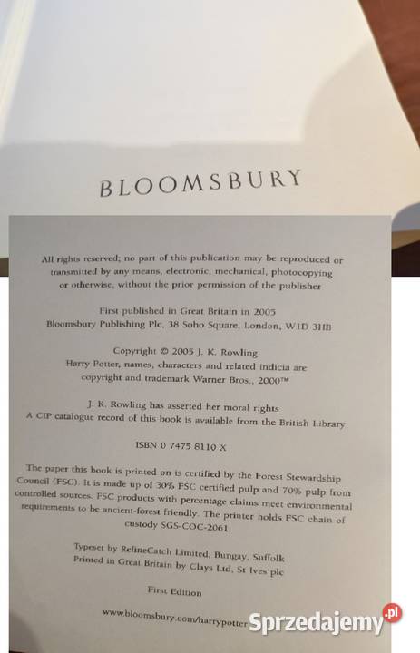 Harry Potter and the Halfblood Prince JKRowling Kielce