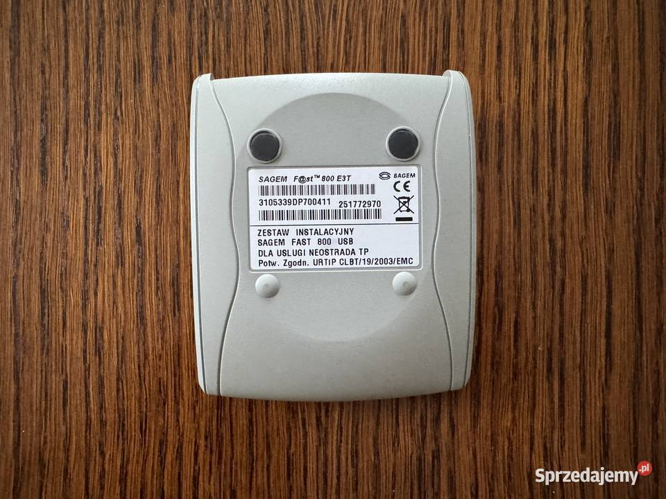 Modem Sagem Fast 800 E3T TP SA Neostrada Komplet śląskie Woźniki sprzedam