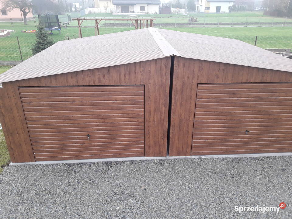 Garaż Blaszany 15x6 jednospadowy Zielony małopolskie Krzeszowice sprzedam