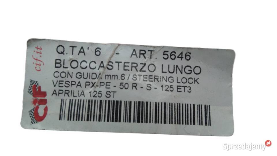 STACYJKA ZAMEK WKŁAD ZAMKA PIAGGIO VESPA PX ET3 Części i akcesoria motocyklowe Bielsk Podlaski