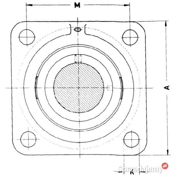 Łożysko z obudową czworokątne kompletne PCJ40 małopolskie Kamionna