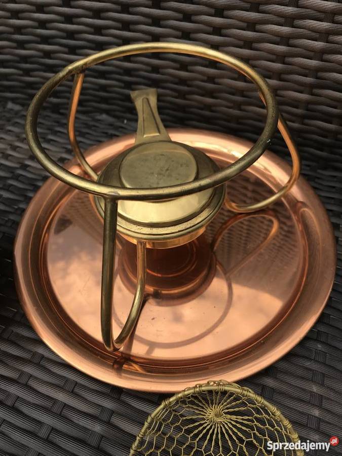 Fondue miedziane zestaw do fondue z miedzi 1l AGD drobne Bystrzyca Kłodzka
