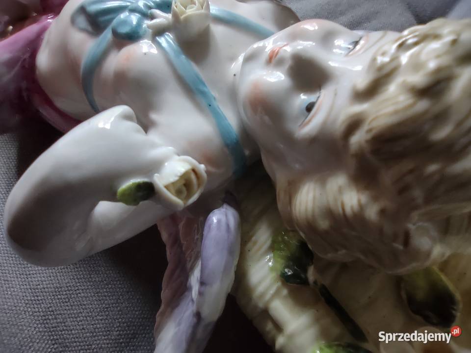 Stara porcelana Miśnia wazonik amorek Poznań
