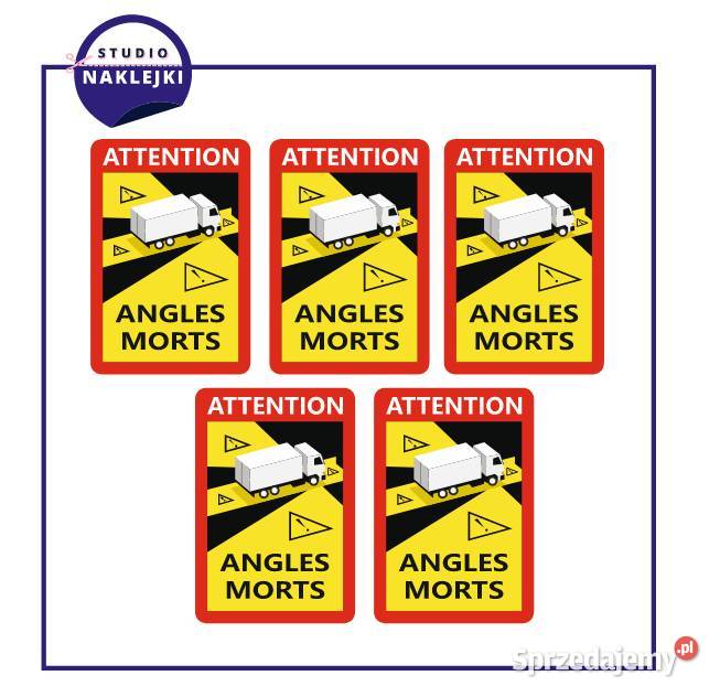 Naklejki Angles Morts Zestaw 5 Martwe Pola na Pozostałe Oleśnica sprzedam