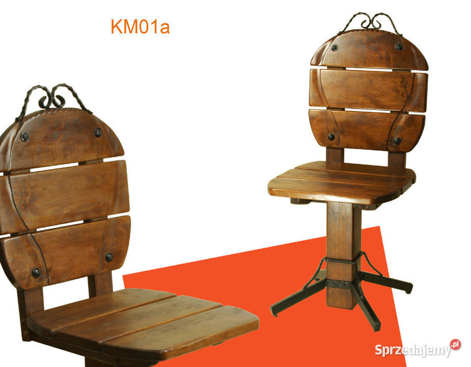 Drewniane krzesła ogrodowe pub bar restauracja Zielonka