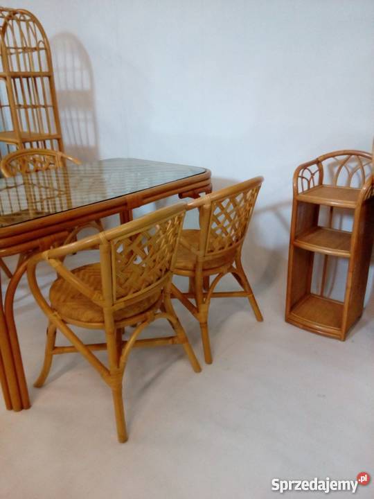 Promocja Meble rattanowe duży stół 3 krzesła Komplety mebli Opole sprzedam