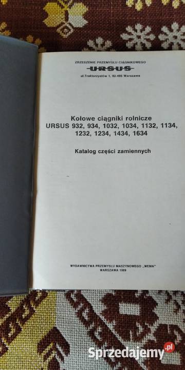 Katalog Ursus 932 934 1032 1034 1132 1134 Lublin sprzedam