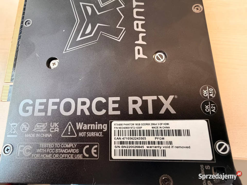 RTX 4080 Phantom 16GB Stan Idealny Okazja Ustrzyki Dolne sprzedam