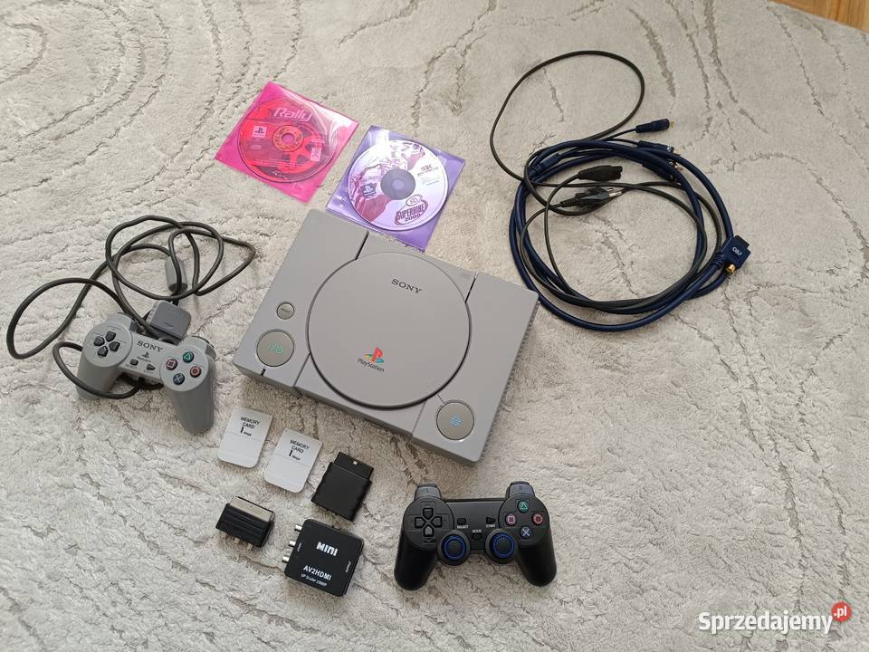 PlayStation 1 SCPH7002 2 pady 2 gry 2 karty Pruszków