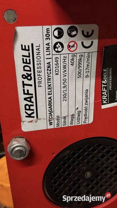 Wyciągarka 230v lina 3 metrów sprzedam raz użyta Piotrowice sprzedam