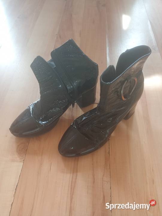 buty damskie 39 czarne błyszczące PRIMAMDOR na Szczecin