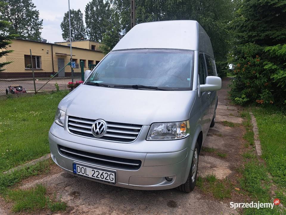 VW T5 wysoki długi 25 TDI 174 Automat lakier metallic dolnośląskie Oleśnica