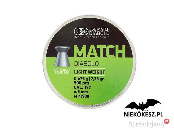 20x Śrut Pellets JSB Match Light Weight 45 mm mazowieckie