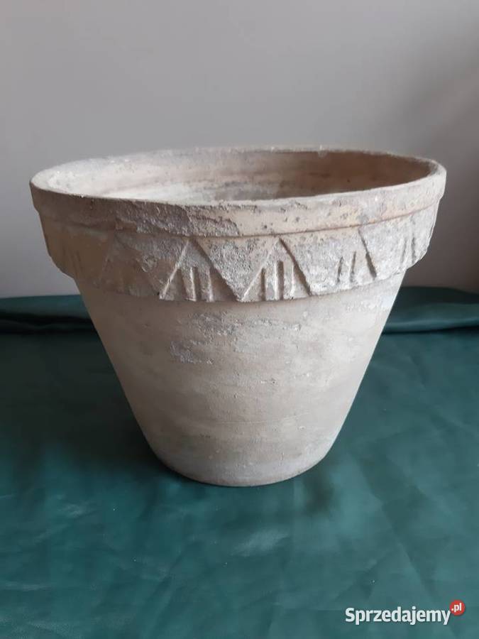Donica doniczka stara ceramiczna gliniana fi 23 Głuchołazy