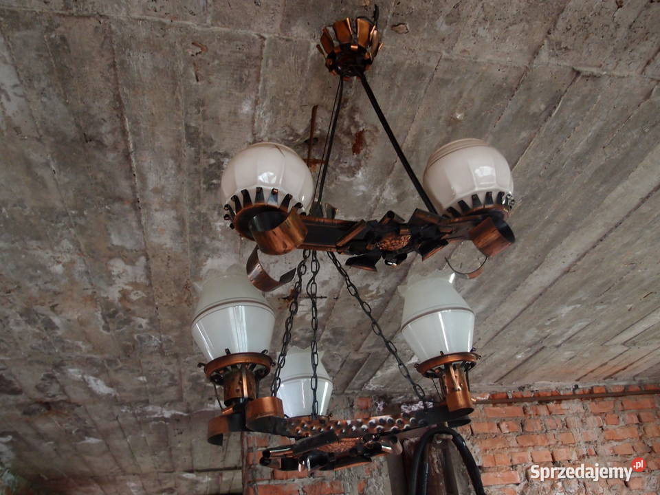 Stylowe Żyrandole kinkiet żyrandol Polam lata 70 Łódź