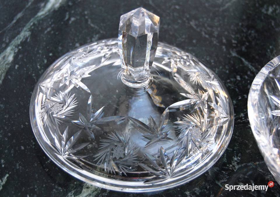 Bomboniera kryształowa kryształ szlifowany PRL Lublin