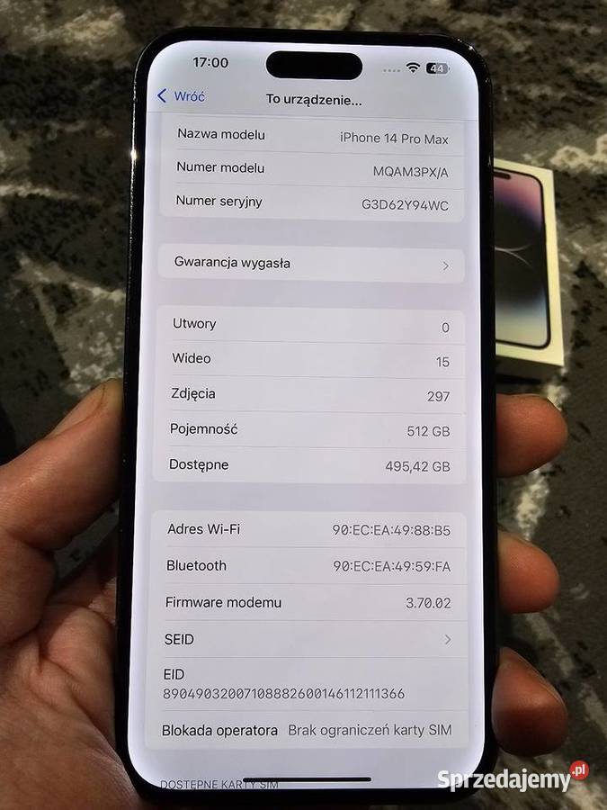 iPhone 14 Pro 512GB Deep Purple Pełny Zestaw Jasło sprzedam