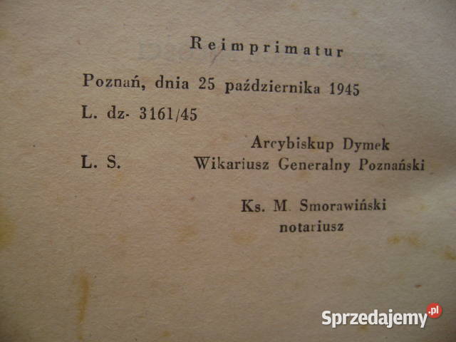 Starocie z PRL Dewocjonalia Ojciec Mateo z 1946 Gdynia sprzedam