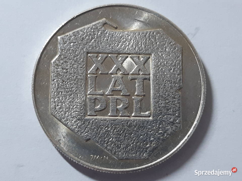 Monety 200 złotych PRL mapka XXX lat PRL 4 Niemce