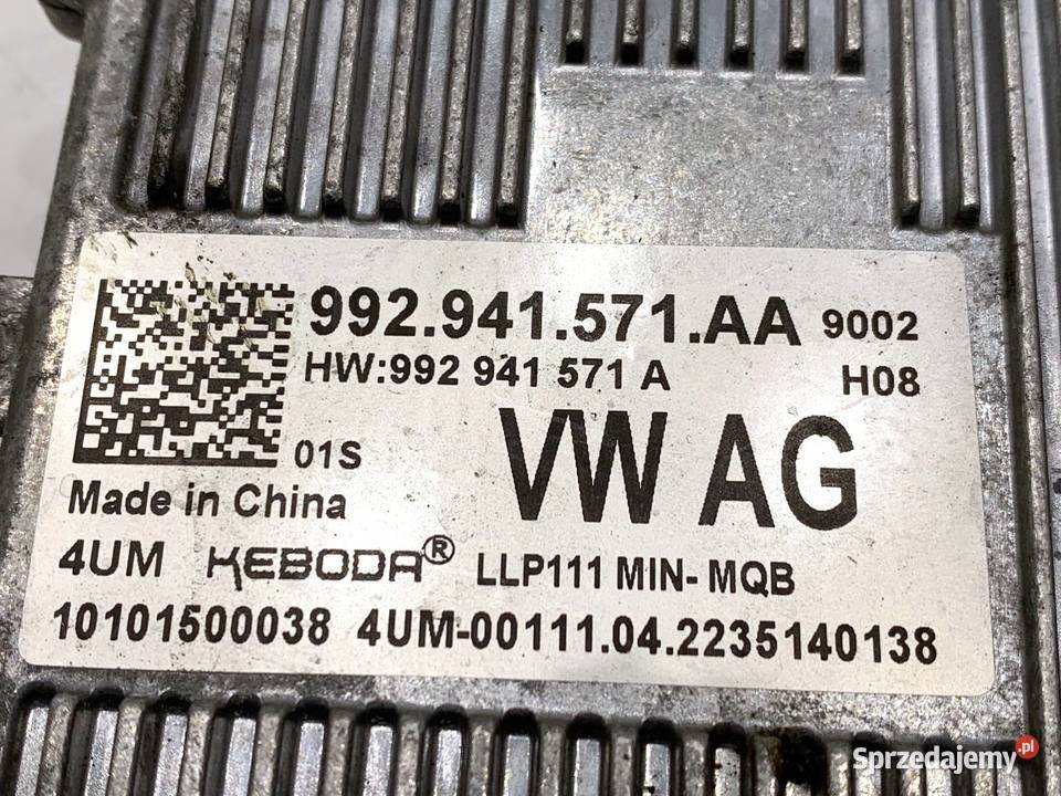 PRZETWORNICA XENON SKODA SUPERB III 992941571AA