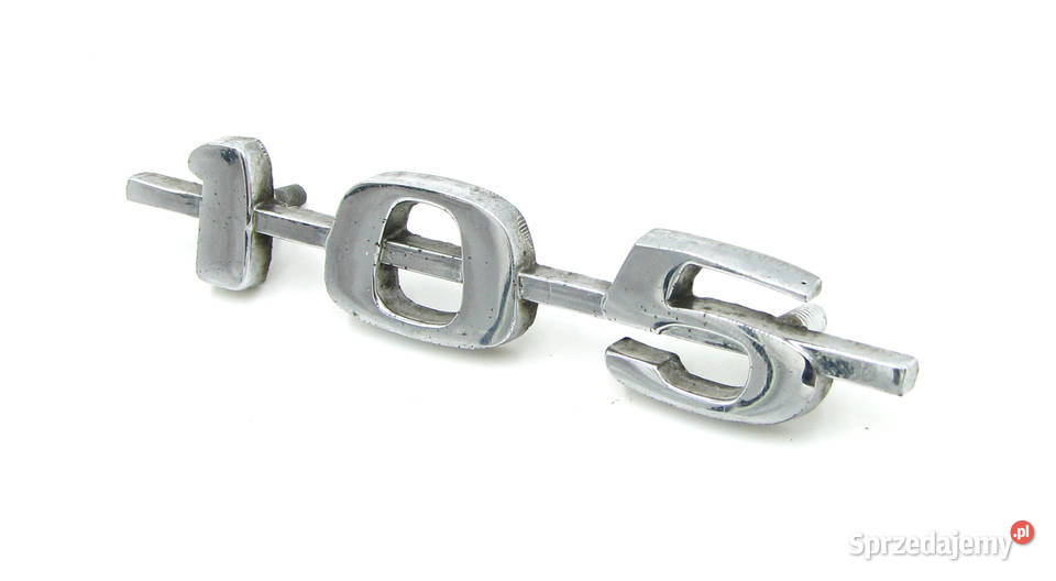 Chromowany emblemat Syrena 105 PRL metalowy PRL Cielądz